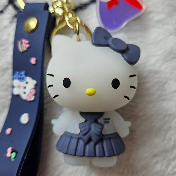 New Hello Kitty Keychain/Bag Charm in Blue Dress - Picture 2 of 4